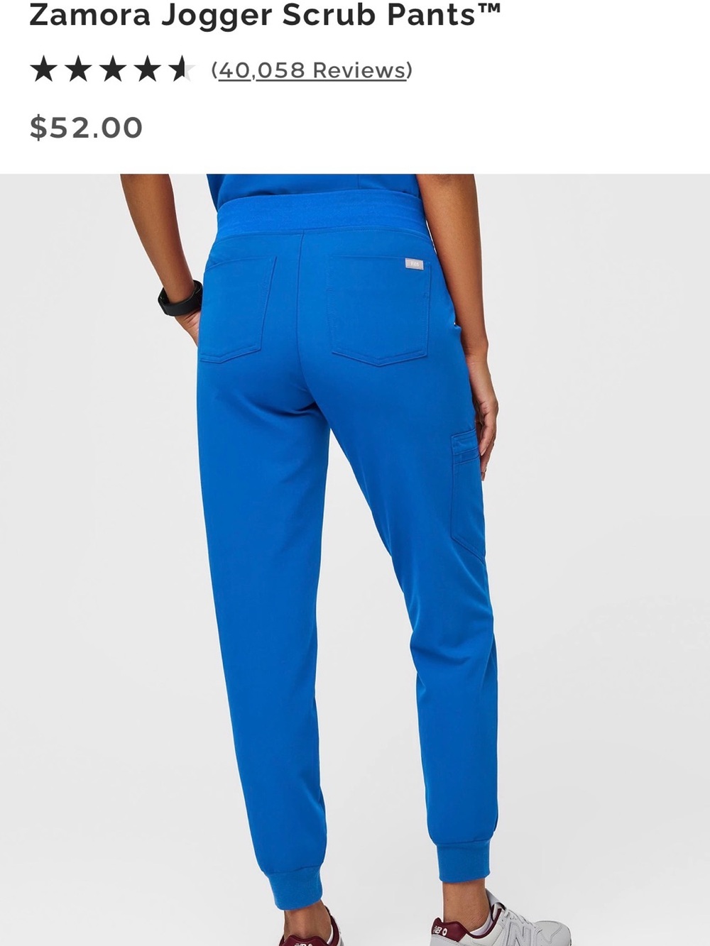 Figs Royal Blue Drawstring Zamora Jogger Scrub Pants Size medium